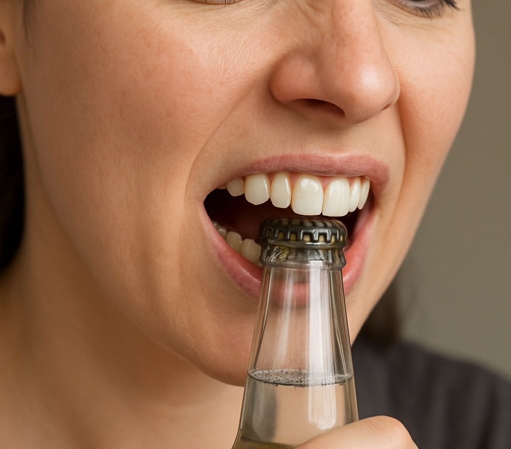 Opening a Bottle with Teeth