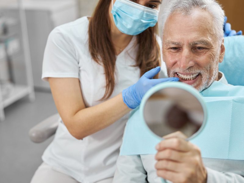 aging man from Dorset happy with his dental implants