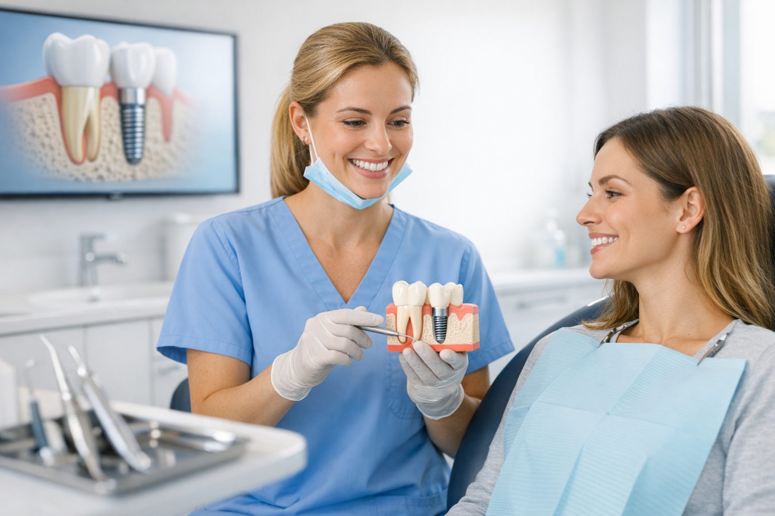 Hygienist visit cleaning