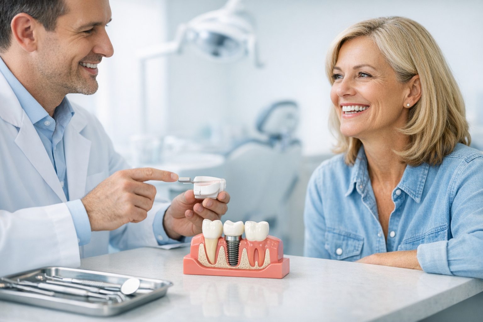 Missing teeth dentures